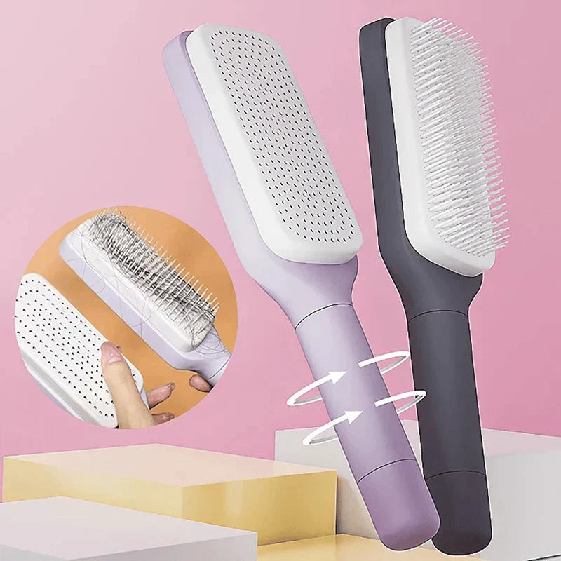 SELF CLEANING HAIR COMB (IMPORTED)